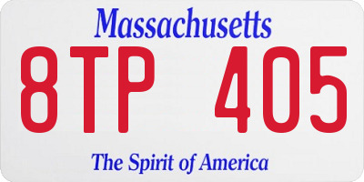 MA license plate 8TP405
