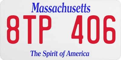 MA license plate 8TP406