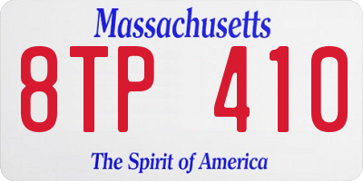 MA license plate 8TP410