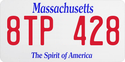 MA license plate 8TP428