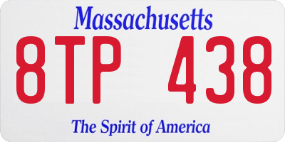 MA license plate 8TP438