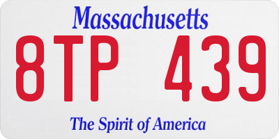 MA license plate 8TP439