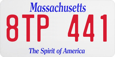 MA license plate 8TP441
