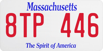 MA license plate 8TP446