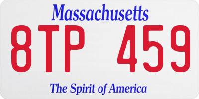 MA license plate 8TP459