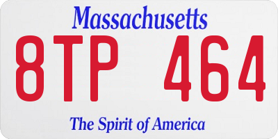 MA license plate 8TP464