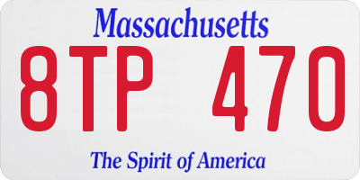 MA license plate 8TP470