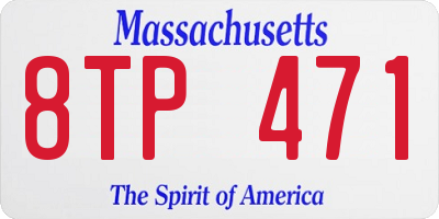 MA license plate 8TP471