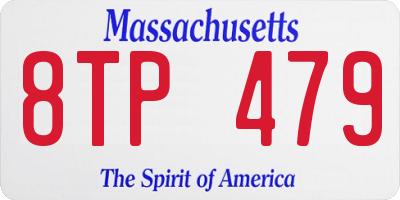 MA license plate 8TP479