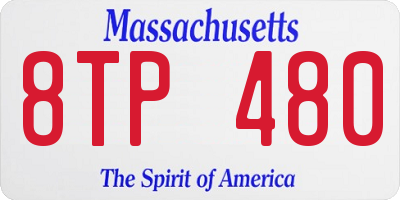 MA license plate 8TP480
