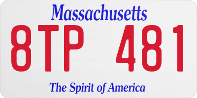 MA license plate 8TP481