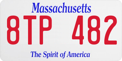 MA license plate 8TP482
