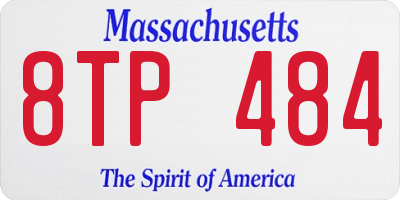 MA license plate 8TP484