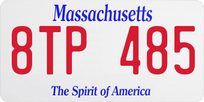 MA license plate 8TP485
