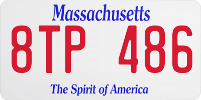 MA license plate 8TP486