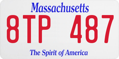 MA license plate 8TP487