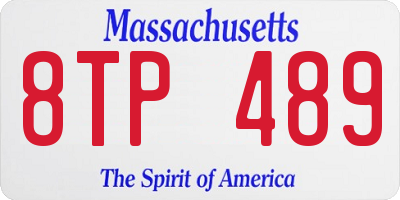 MA license plate 8TP489