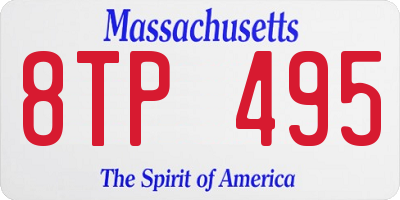 MA license plate 8TP495