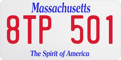 MA license plate 8TP501