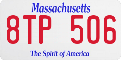 MA license plate 8TP506