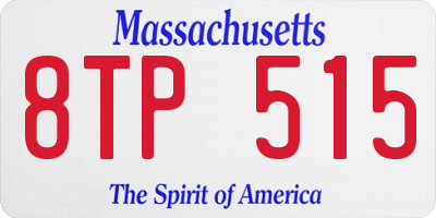 MA license plate 8TP515