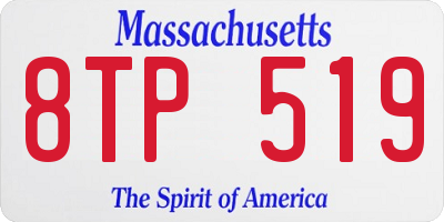 MA license plate 8TP519