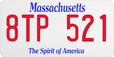 MA license plate 8TP521
