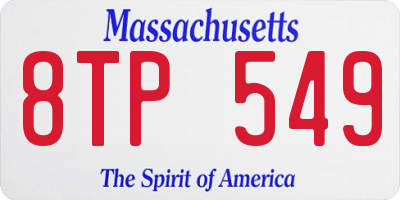 MA license plate 8TP549