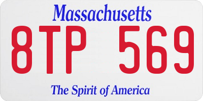 MA license plate 8TP569
