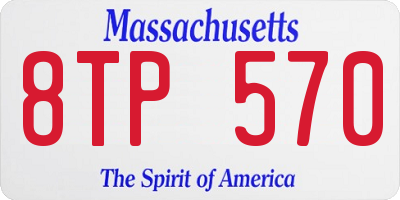 MA license plate 8TP570