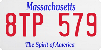 MA license plate 8TP579