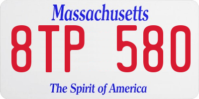 MA license plate 8TP580