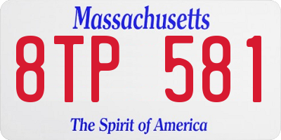 MA license plate 8TP581
