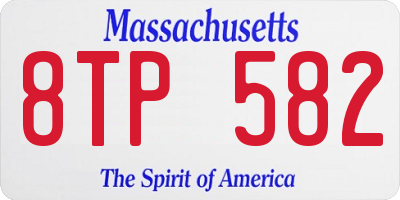 MA license plate 8TP582