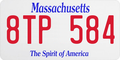 MA license plate 8TP584