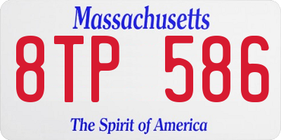 MA license plate 8TP586