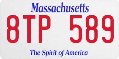MA license plate 8TP589