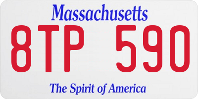 MA license plate 8TP590