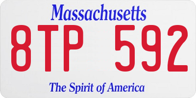 MA license plate 8TP592