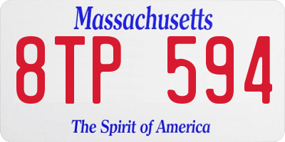 MA license plate 8TP594
