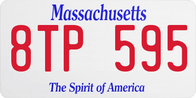 MA license plate 8TP595