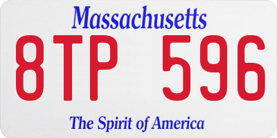 MA license plate 8TP596