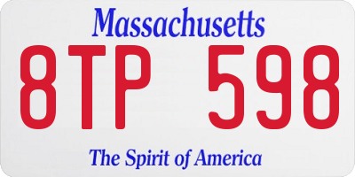 MA license plate 8TP598