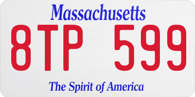 MA license plate 8TP599