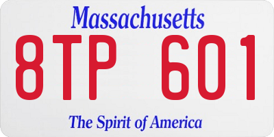 MA license plate 8TP601