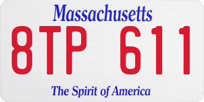 MA license plate 8TP611