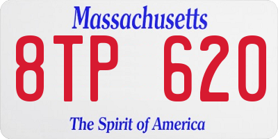 MA license plate 8TP620