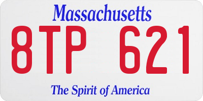 MA license plate 8TP621