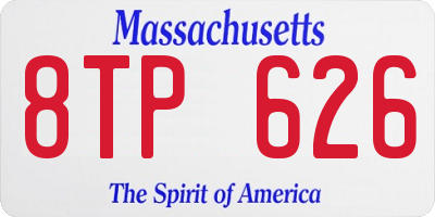 MA license plate 8TP626
