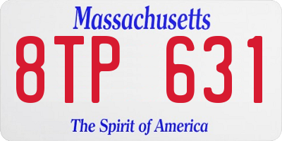 MA license plate 8TP631